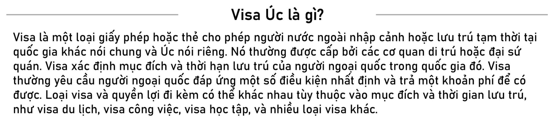 Hồ sơ du lịch Úc